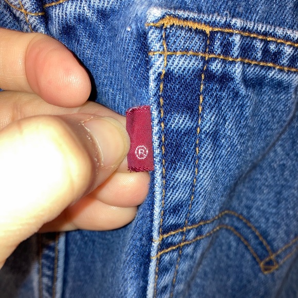 VTG LEVI'S 550 Horseshoe Tapered Leg Relaxed Fit Jean SZ: 14 REG Short - Picture 9 of 11